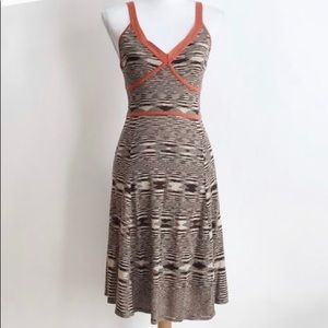 BCBG MaxAzria Knit Dress Brown Orange Sz Small